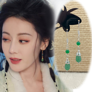 s925银钩汉服小巧耳饰贺思慕白日提灯同款耳环迪丽热巴古装耳夹女
