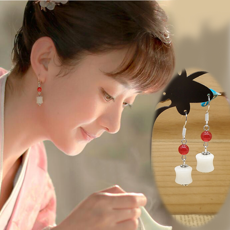 盛明兰知否知否应是绿肥红瘦赵丽颖古装s925银同款耳环汉服耳夹饰