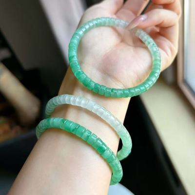 VISING6mm天然非洲翠独龙玉珠串手串【多样性发其一】