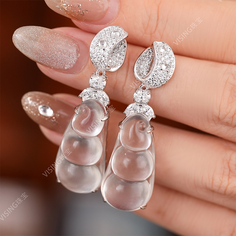 水沫子福豆耳坠耳环国风耳饰