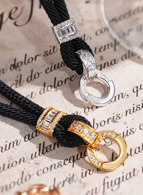 VISING高货黑绳百搭链项链颈饰精致轻奢提升气质S925银