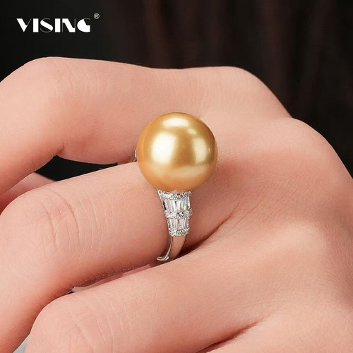 VISING珠宝冷光贝珠戒指