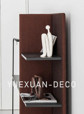 粤萱简约现代树脂弯曲人物摆件售楼处样板间酒店儿童房床头柜软装