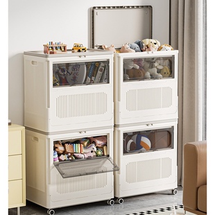 毛绒玩具压缩箱 超大容量折叠储物客厅儿童收纳筐 翻盖防尘玩具箱