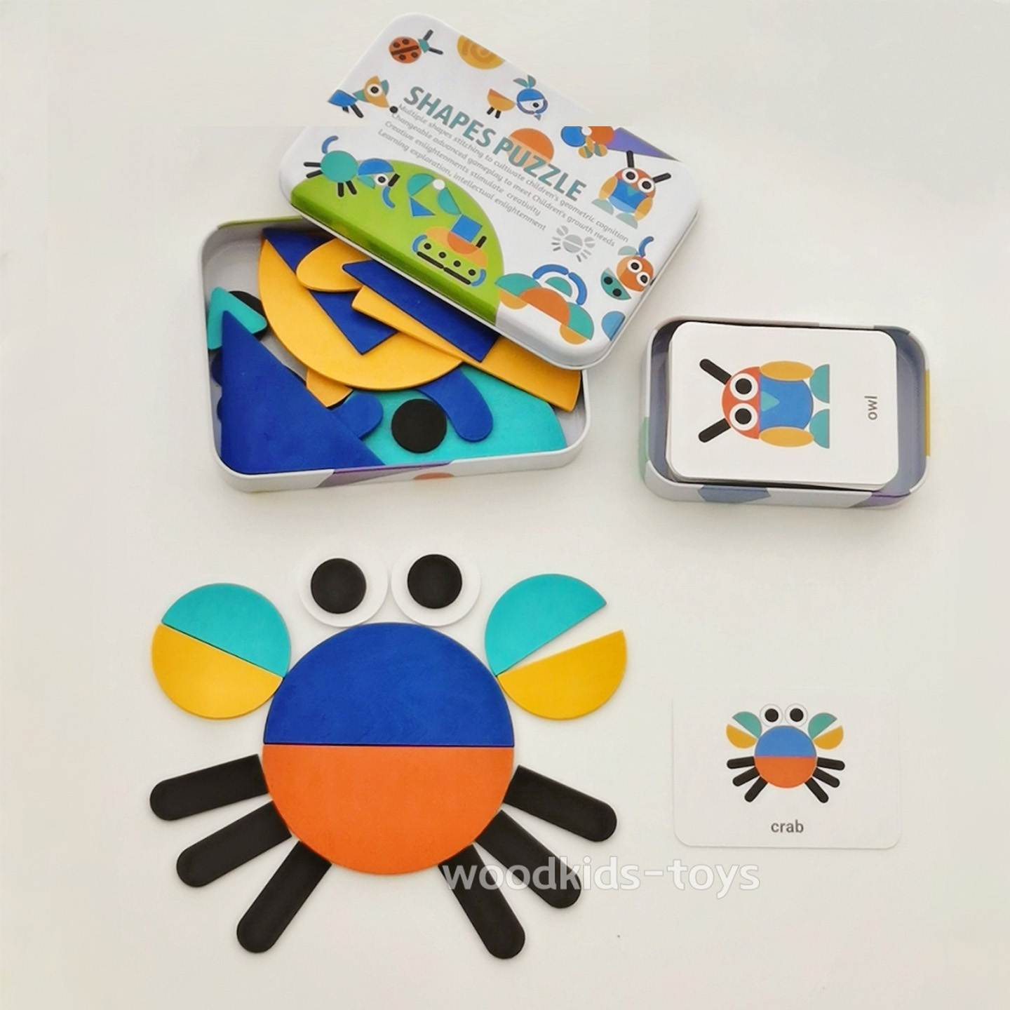 幼儿园拼图儿童木质蒙氏早教益智拼板几何图形2-3-4-5-6岁男孩女