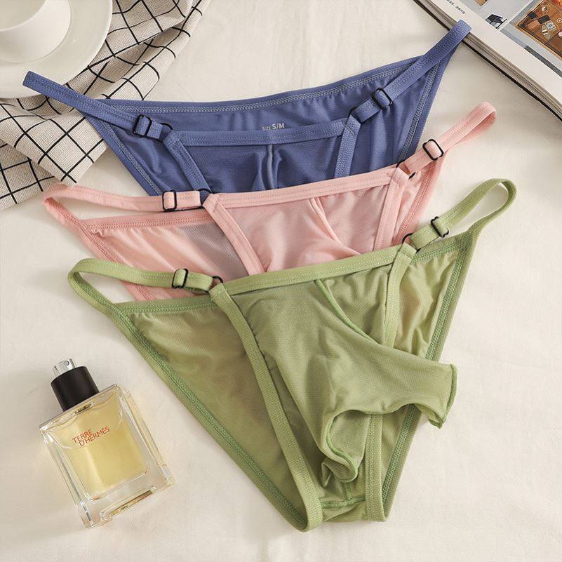 通孔jj套内裤腰围可调节免脱象鼻开口男士三角内裤性感超薄冰丝,女士内衣/男士内衣/家居服,男三角内裤,淘宝优惠券,粉丝福利购,淘宝优惠卷