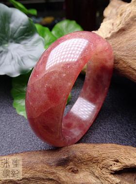 碧玉天河石红绿宝草莓晶手镯