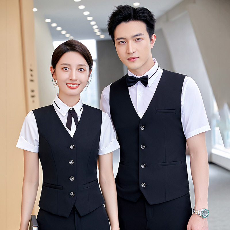 南航空姐制服职业马甲裙套装女秋冬酒店前台美容师工作服短袖工装