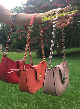 美国*购MK Michael Kors真皮链条手提单肩月牙麻将女包Carmen迷你