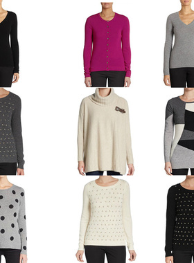 美国Saks Fifth Avenue第五大道女士纯羊绒衫 上海现货