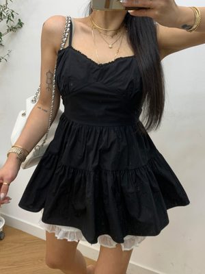 韩国chic夏季减龄气质吊带a字裙