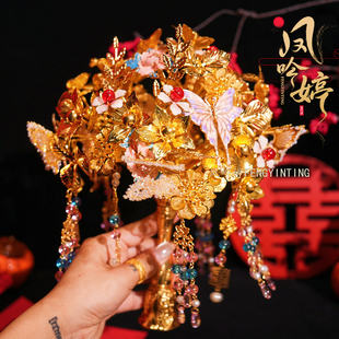 黄金色手捧花新娘结婚diy材料包秀禾婚礼新款高级感手工礼物送人