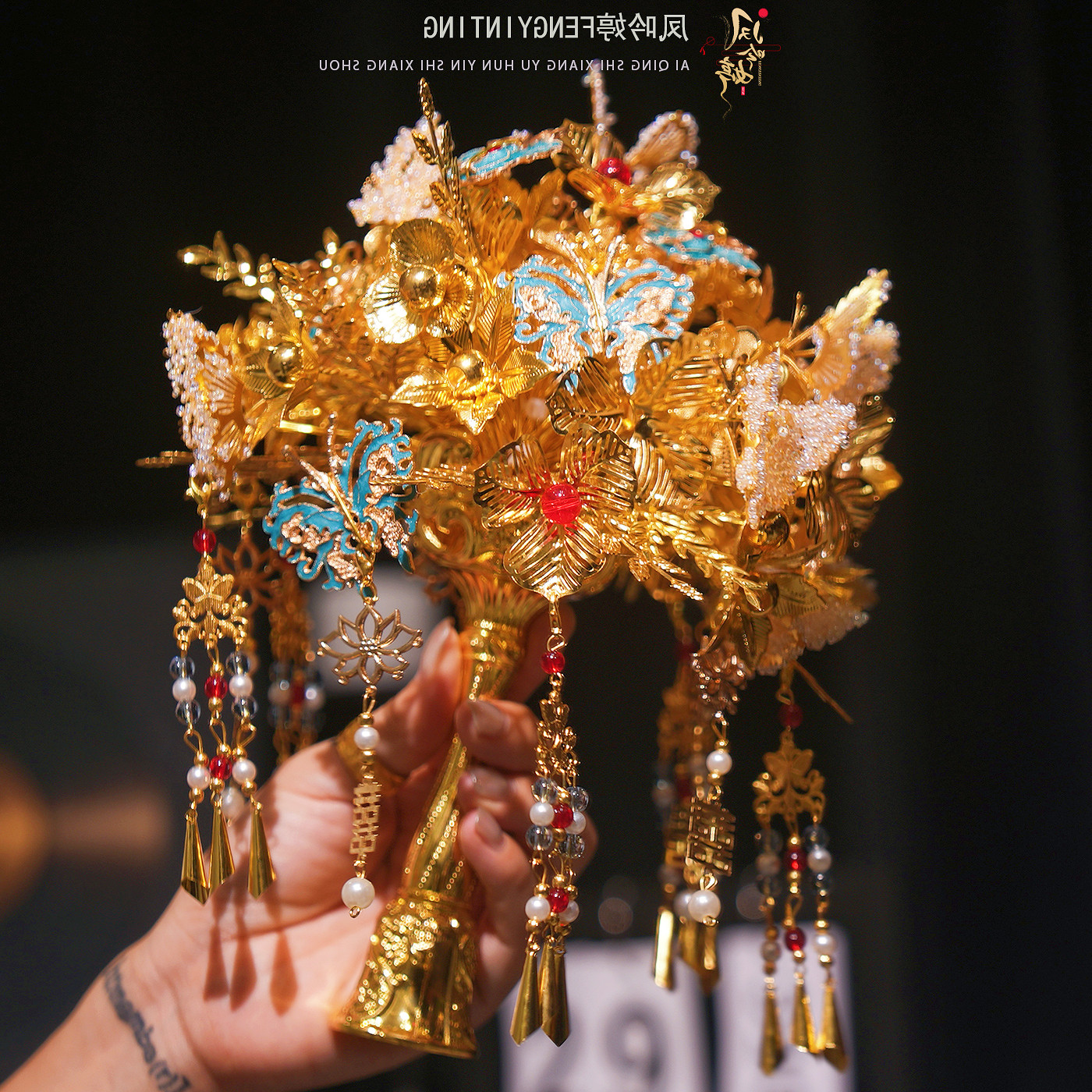 黄金色手捧花新娘结婚diy材料包婚礼中式秀禾礼物送闺蜜高级重工,鲜花速递/花卉仿真/绿植园艺,新娘手捧花,淘宝优惠券,粉丝福利购,淘宝优惠卷