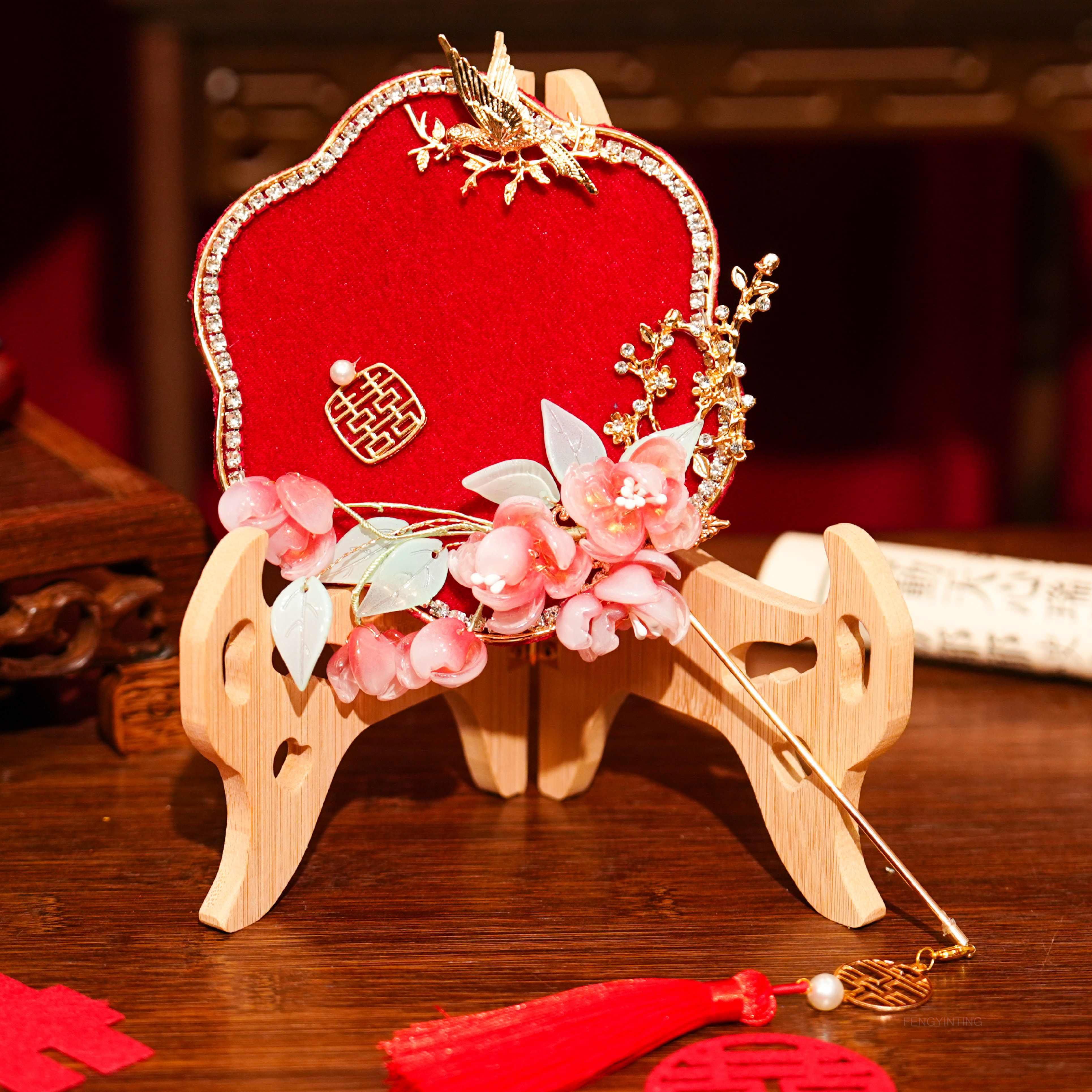 团扇新娘喜扇结婚旗袍晨袍中式喜扇迷你中国风小扇子秀禾婚扇高级,家居饰品,工艺扇/团扇/喜扇/折扇,淘宝优惠券,粉丝福利购,淘宝优惠卷