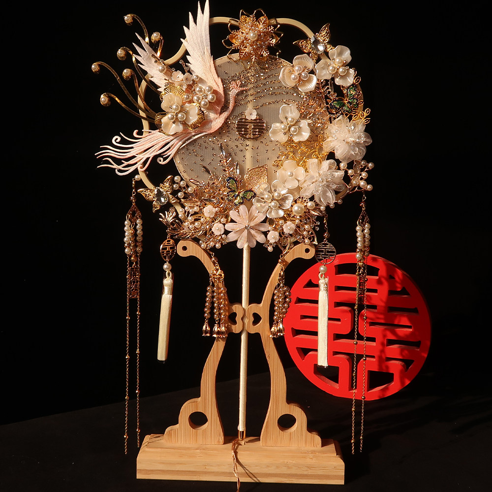 香槟色团扇结婚新娘diy材料包手工喜扇秀禾服婚礼中式出嫁遮面扇,家居饰品,工艺扇/团扇/喜扇/折扇,淘宝优惠券,粉丝福利购,淘宝优惠卷