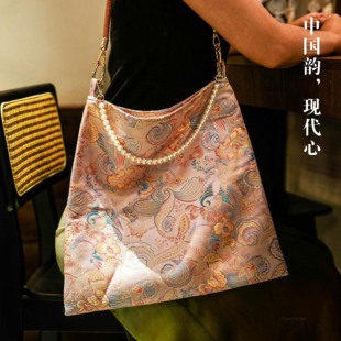 小众设计中国风新中式 手提包女古风汉服包包旗袍手拎包印花手挽包