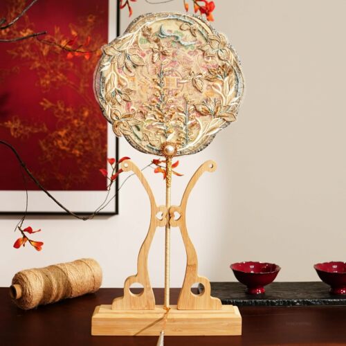 结婚新娘团扇双面diy材料包喜扇遮面扇秀禾中式婚礼扇子高端成品