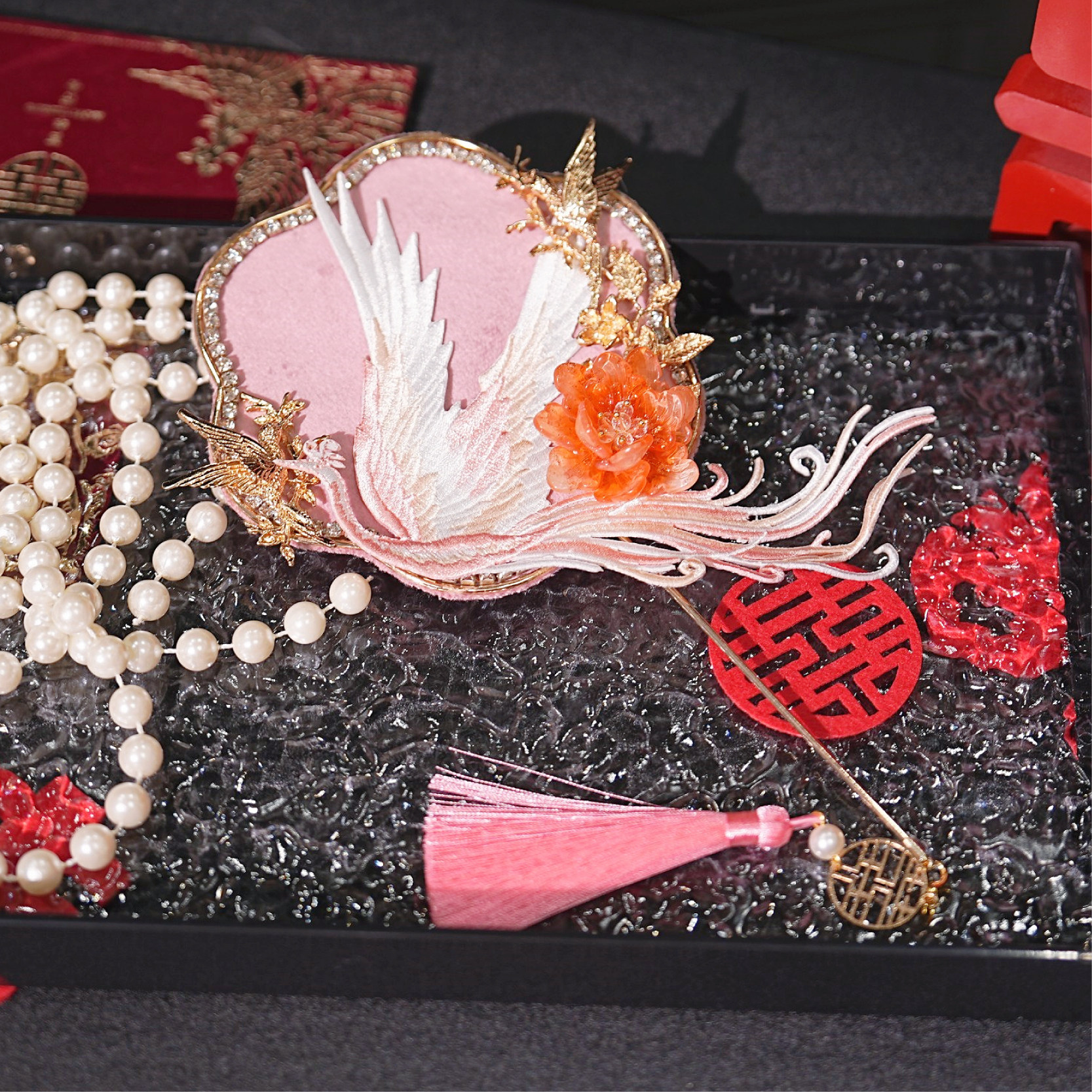 新娘喜扇简约古风小团扇唯美凤凰流苏拍照精致礼服晨袍配饰品扇子,家居饰品,工艺扇/团扇/喜扇/折扇,淘宝优惠券,粉丝福利购,淘宝优惠卷