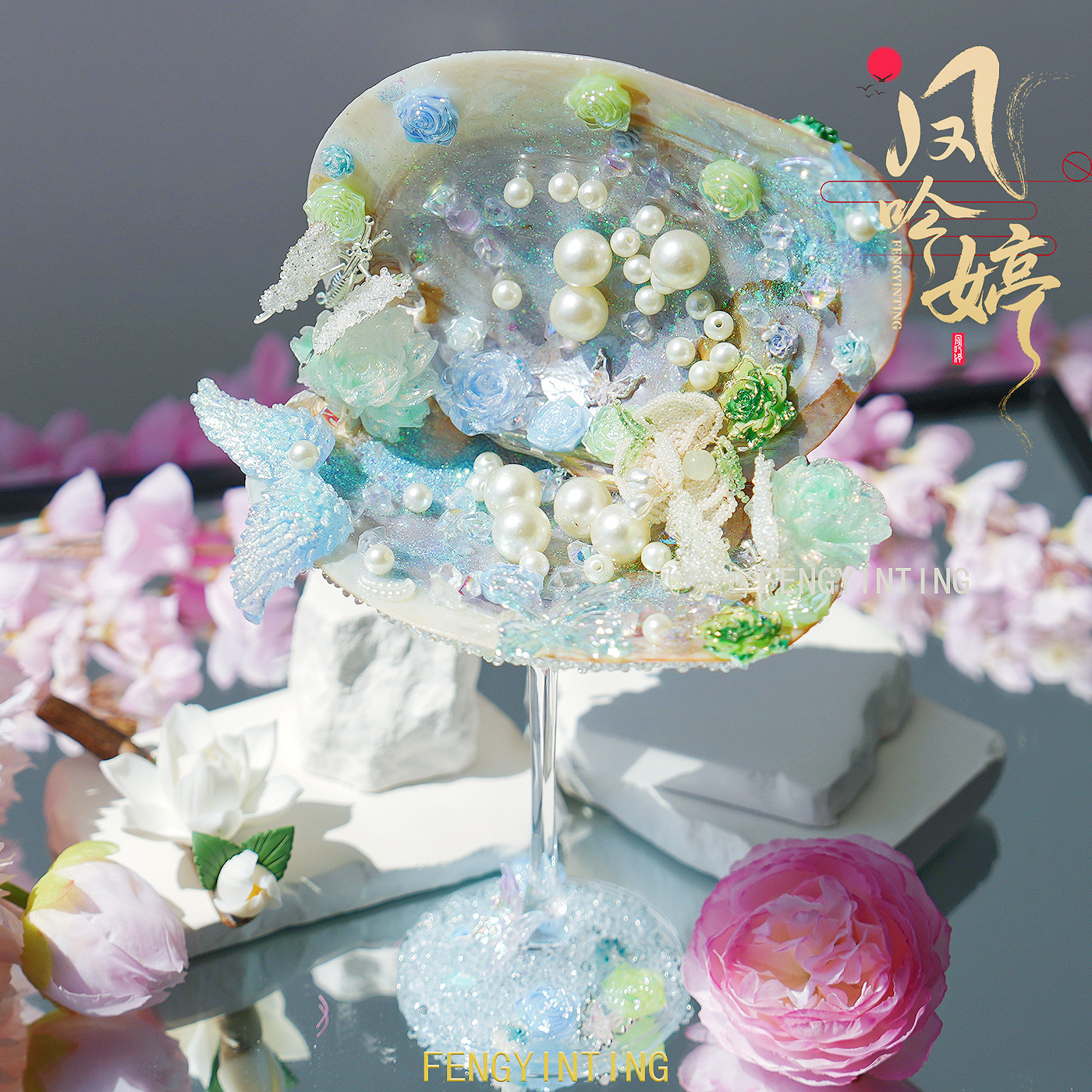 凤吟婷 手作天然贝壳烛台摆件床头柜化妆桌面首饰首饰收纳摆件,饰品/流行首饰/时尚饰品新,首饰盒,淘宝优惠券,粉丝福利购,淘宝优惠卷