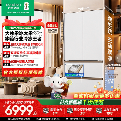 容声大冰象605冰箱行业冷冻王者