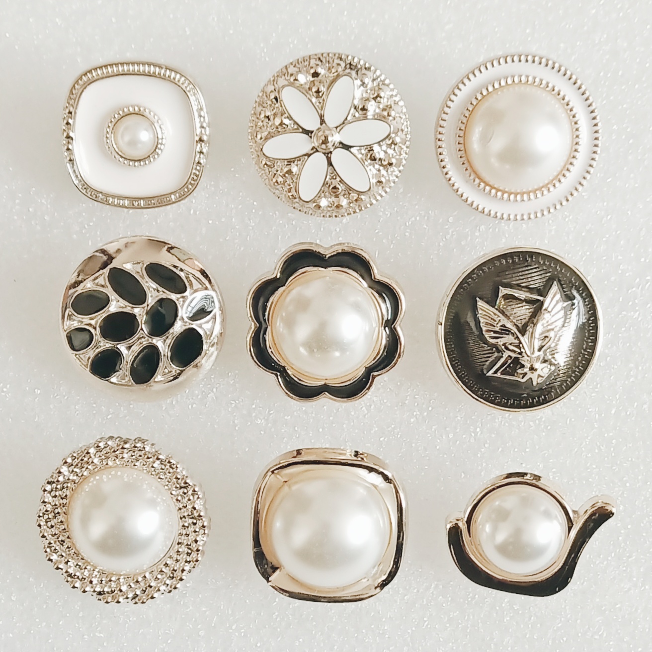 毛衣上衣扣子女睡衣毛呢羊绒大衣纽扣开衫外套百搭珍珠圆形装饰扣