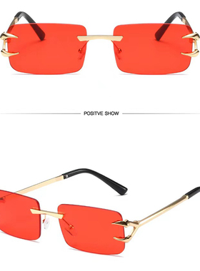 网红恶魔爪框架墨镜夏季欧美无框