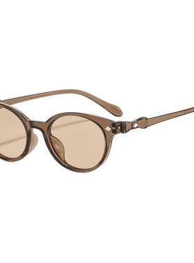 椭圆米钉蝴蝶结优雅少女太阳眼镜