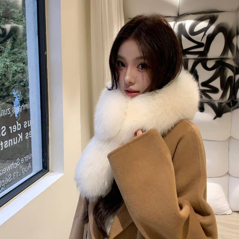 加大款真狐狸毛领子秋冬季围巾