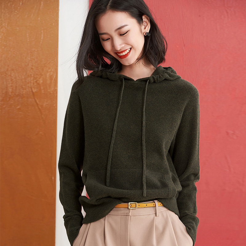 春秋新款宽松韩版羊绒衫针织卫衣