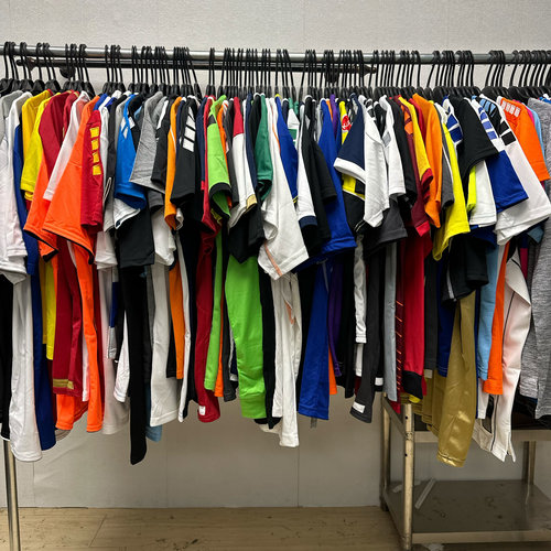 外贸男女短袖T恤足球服羽毛球服单品处理