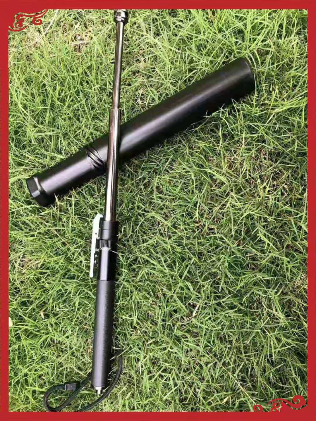 弹簧伸缩战术自动棍挡刀合金自卫甩棍便携钢笔式防身棍车载破窗器