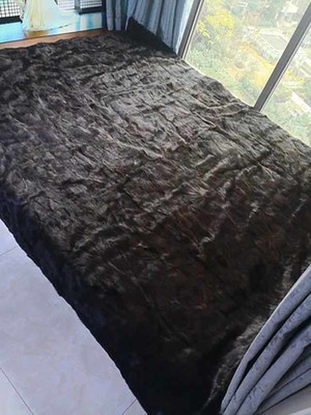 纯水貂毛保暖防潮御寒块皮拼毛皮一体床垫床褥盖毯榻榻米垫子褥子