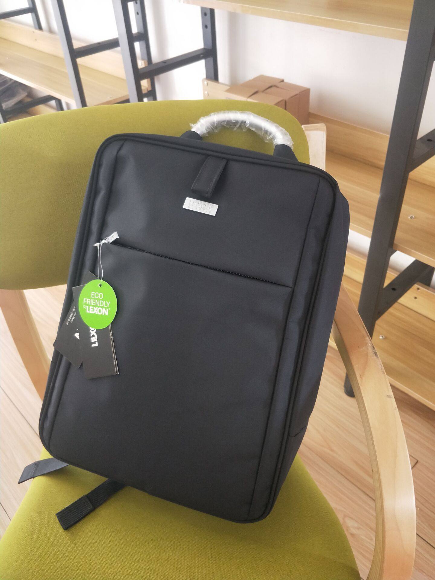 LEXON法国乐上双肩包商务14寸电脑包防水超轻男女双层背包LNB0513