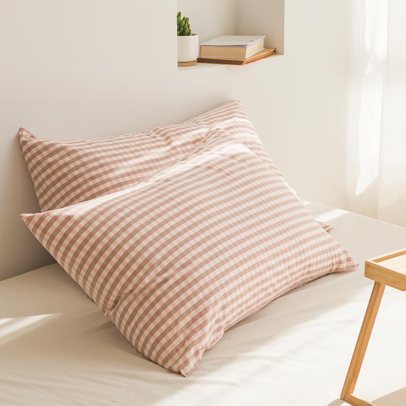 100棉亲肤细腻单枕套治愈奶油色