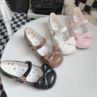 抱抱熊单鞋 c系玛丽珍鞋 宝镰仓高校古典复古圆头lo鞋 月兔宝宝小元
