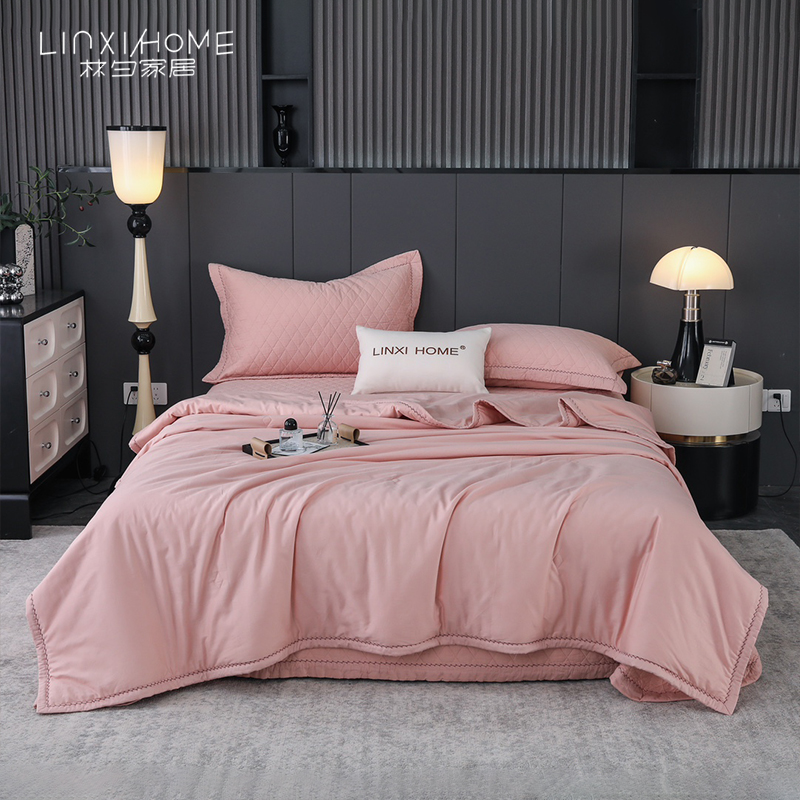 林夕家居LINXIHOME 墨尔本 全棉斜纹绗缝床盖亲肤四季纯棉五件套