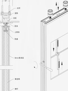 酒店活动隔断墙饭店包厢宴会厅办公室移动折叠推拉隔音屏风隔断门