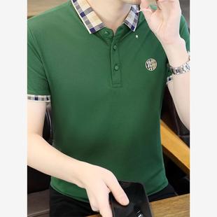 男士 2025夏季 香港专柜军绿色短袖 polo衫 潮牌潮流宽松翻领 新款 夏装