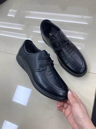 澳杰男鞋2025春里外全皮系带软底商务休闲鞋防滑耐磨爸爸牛皮鞋