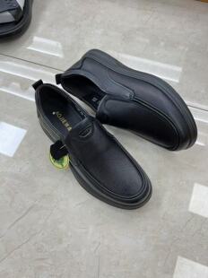 澳杰男鞋2025秋季新款真皮软底男士休闲皮鞋男乐福鞋中年爸爸鞋