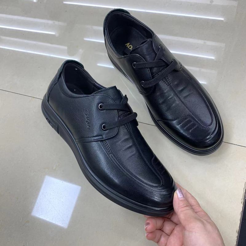 澳杰男鞋2024夏真皮商务休闲鞋