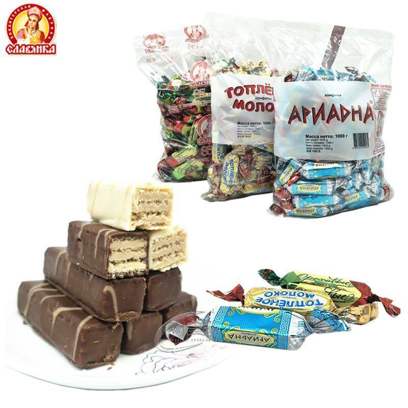俄罗斯进口食品酸奶威化白巧克力奶油威化瓦夫饼干糖果喜糖