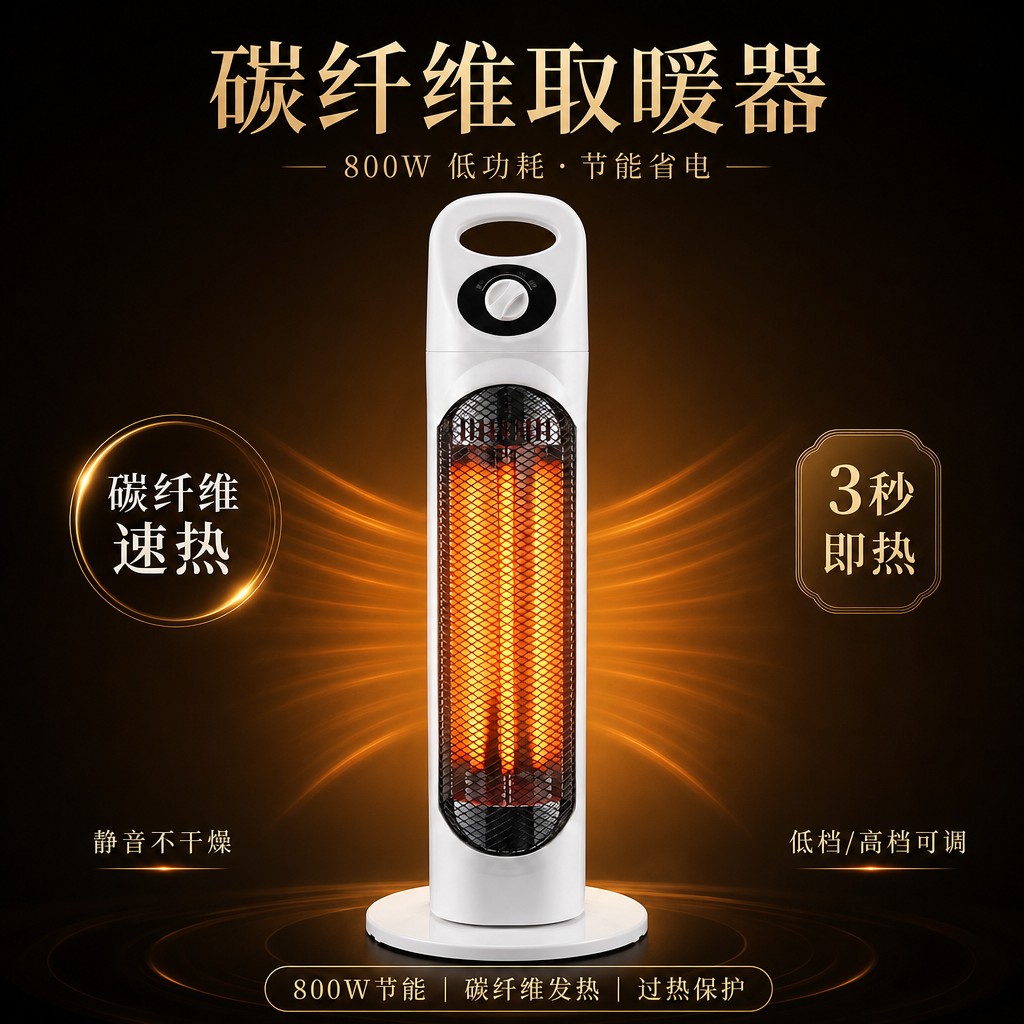 碳钎维取暖器家用立式电暖器辐射暖风机/取暖器