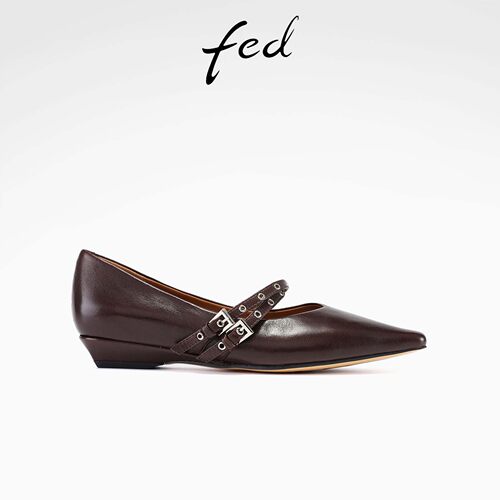 fed法式单鞋春季新款女鞋真皮单鞋低跟玛丽珍鞋女款S1015-ZCA320