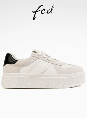 fed时尚板鞋秋季新款女鞋厚底增高鞋经典德训鞋女款S0715-ZCA667