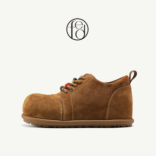 勃肯鞋 fed高丝光反绒皮女鞋 面包鞋 内增高厚底单鞋 女 秋季