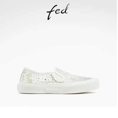 FED网面透气深口单鞋夏季新款女鞋水钻渔夫鞋平底鞋D0428-YAB650