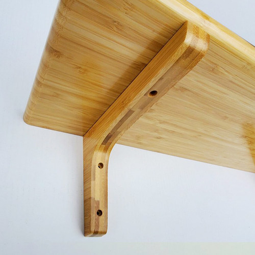 楠竹实木支架墙上一字隔板三角架