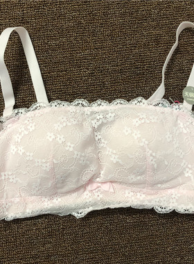 衣恋旗下body pops清仓蕾丝抹胸款蝴蝶结少女内衣BR823A31