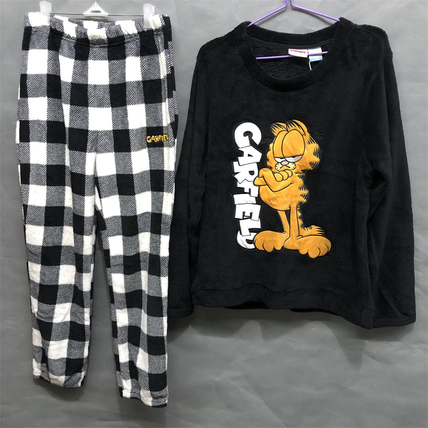 body pops 黑色J9珊瑚绒秋冬保暖卡通男士家居服套装BCXOC4TG21